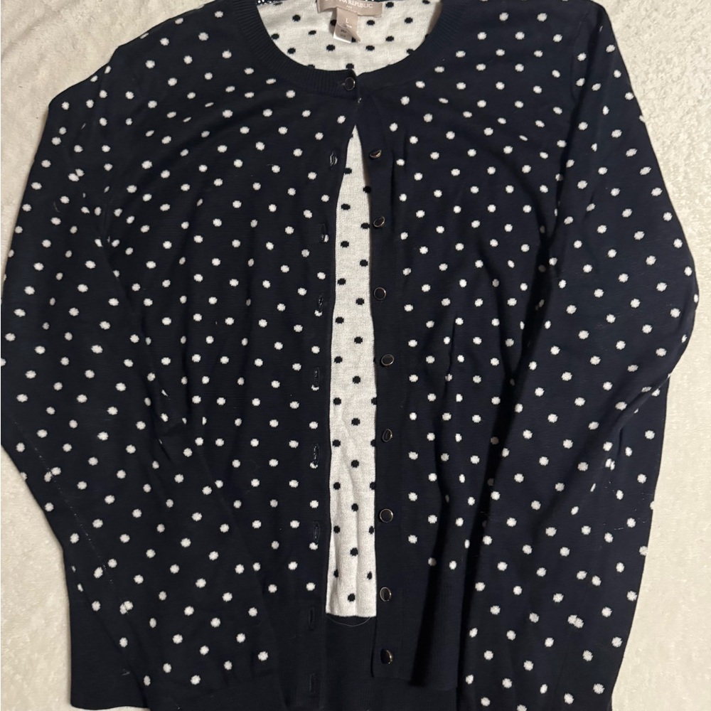 Banana Republic Black and White Polka Dot Sweater